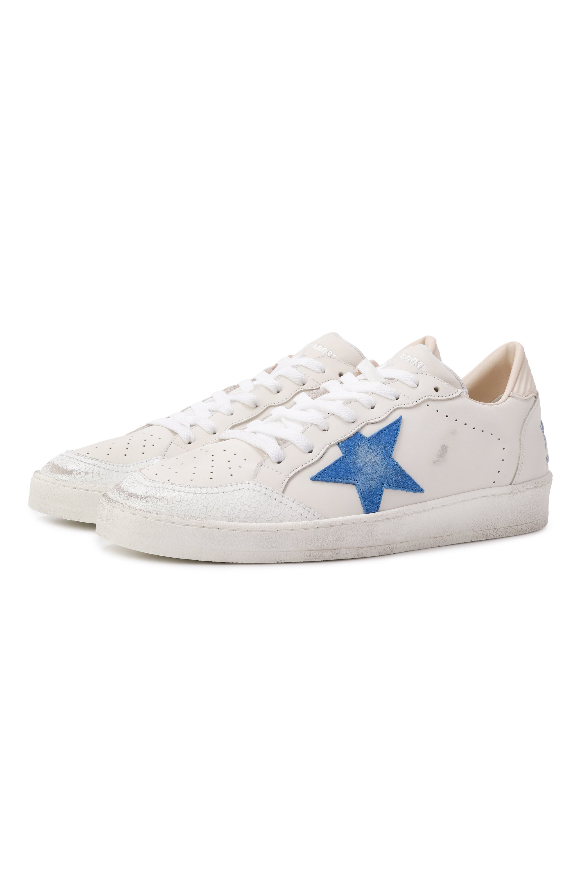 Кожаные кеды ball star GOLDEN GOOSE DELUXE BRAND, арт. GMF00851.F006781, фото 1