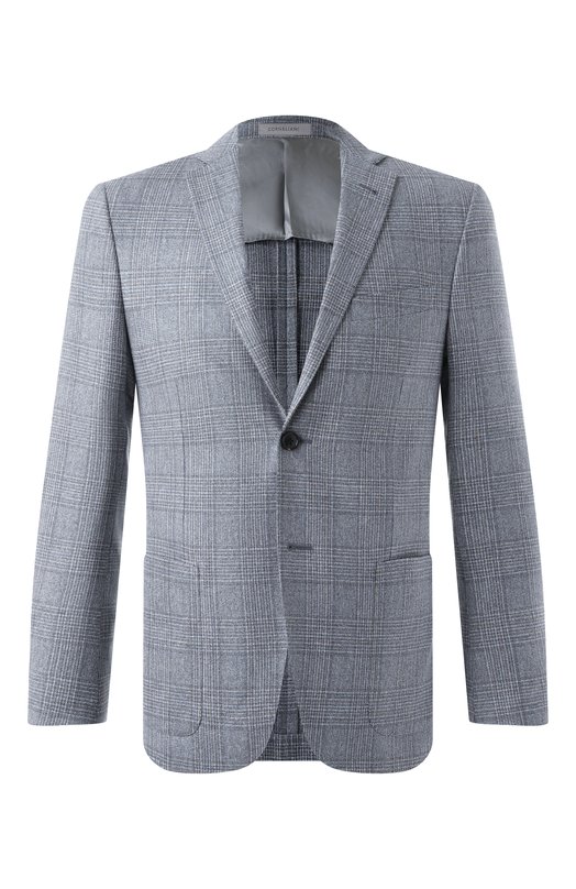 Пиджак из шелка и шерсти Corneliani 25X002-2516215 Синий 25X002-2516215