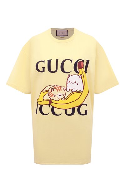 Женская хлопковая футболка GUCCI, арт. 615044 XJDGQ