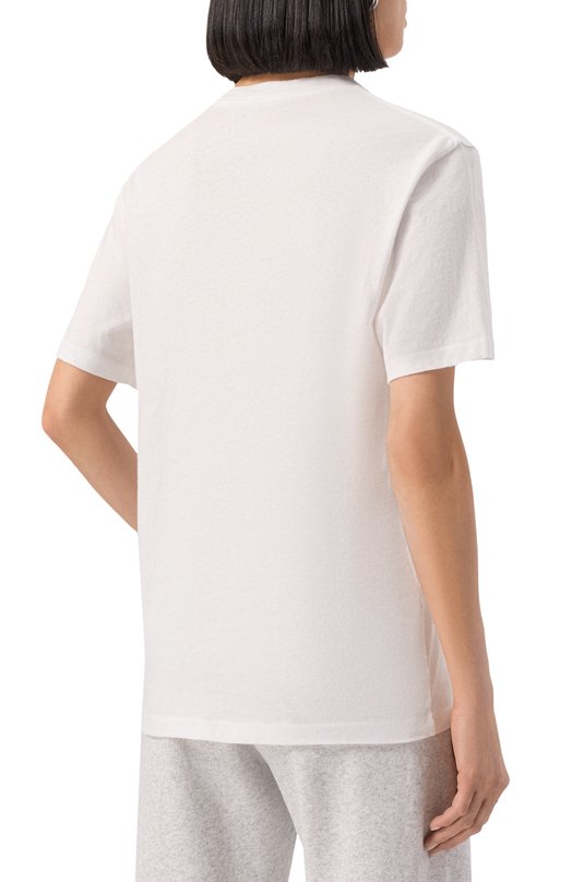 Хлопковая футболка Sporty and Rich T0089626255WH01 Белый  T0089626255WH01 Фото 4