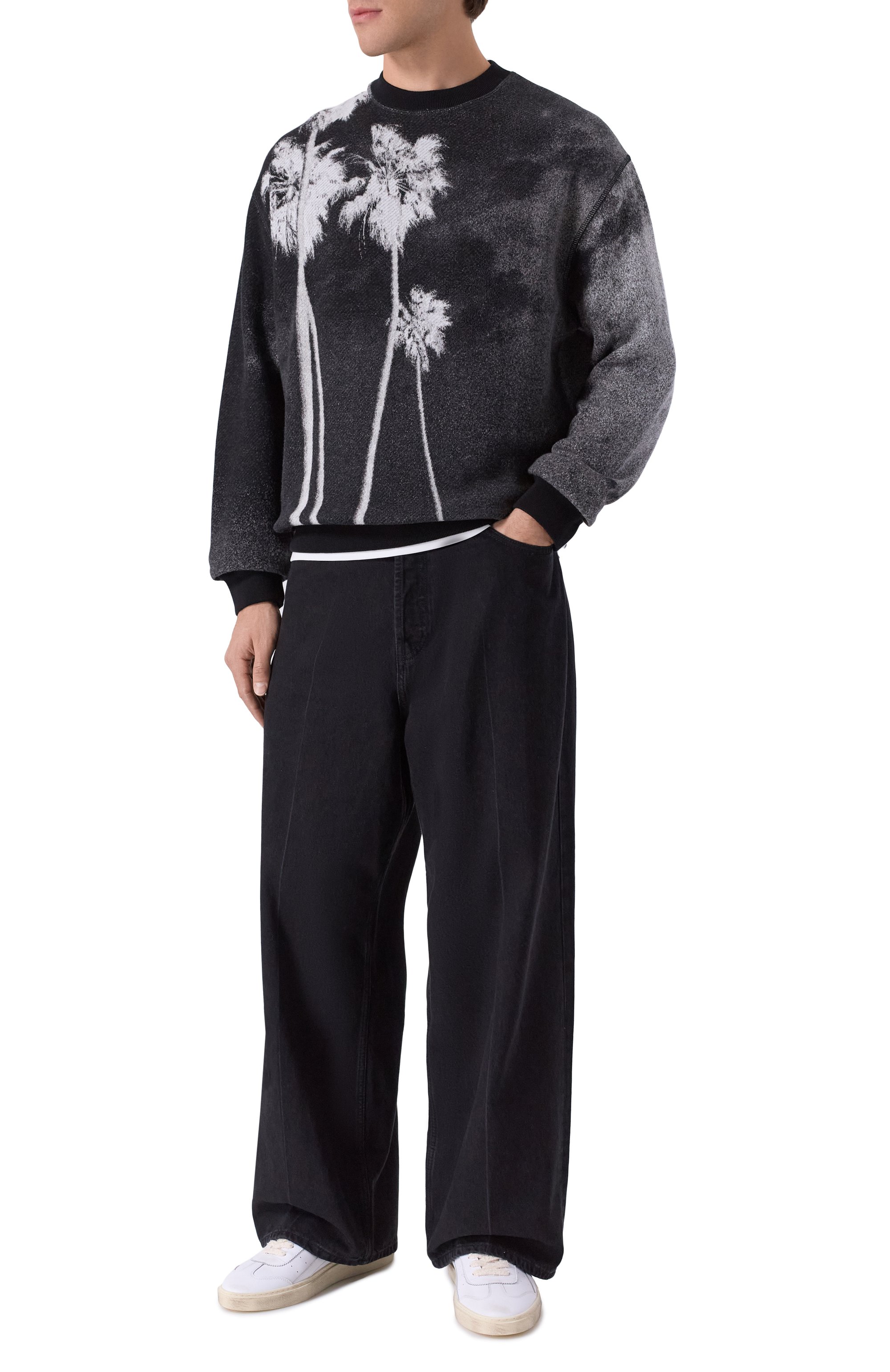 Хлопковый джемпер PALM ANGELS, арт. PMHE086F25KNI001, фото 2