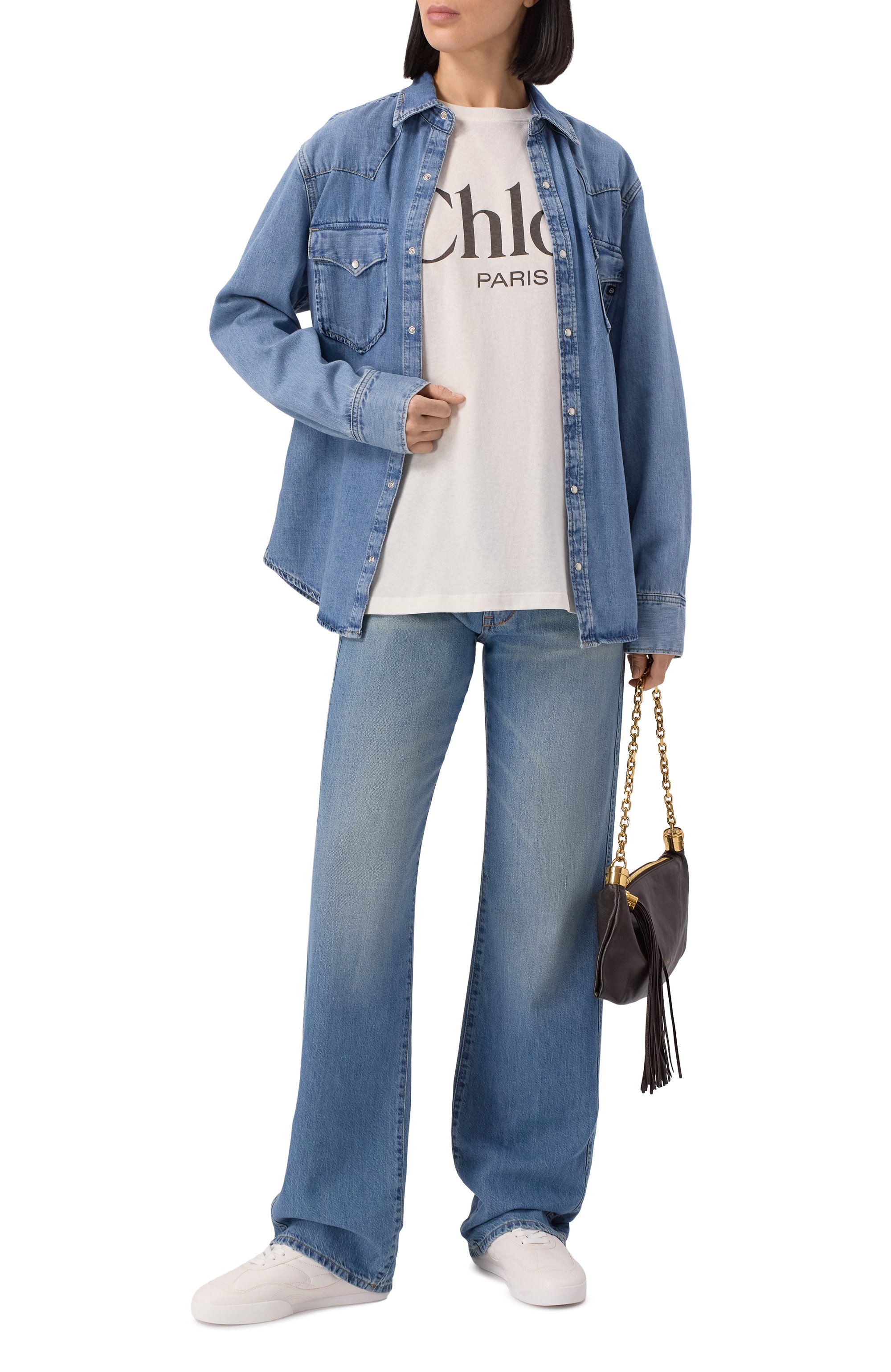 Хлопковая футболка CHLOÉ, арт. CH25SJH20191, фото 2