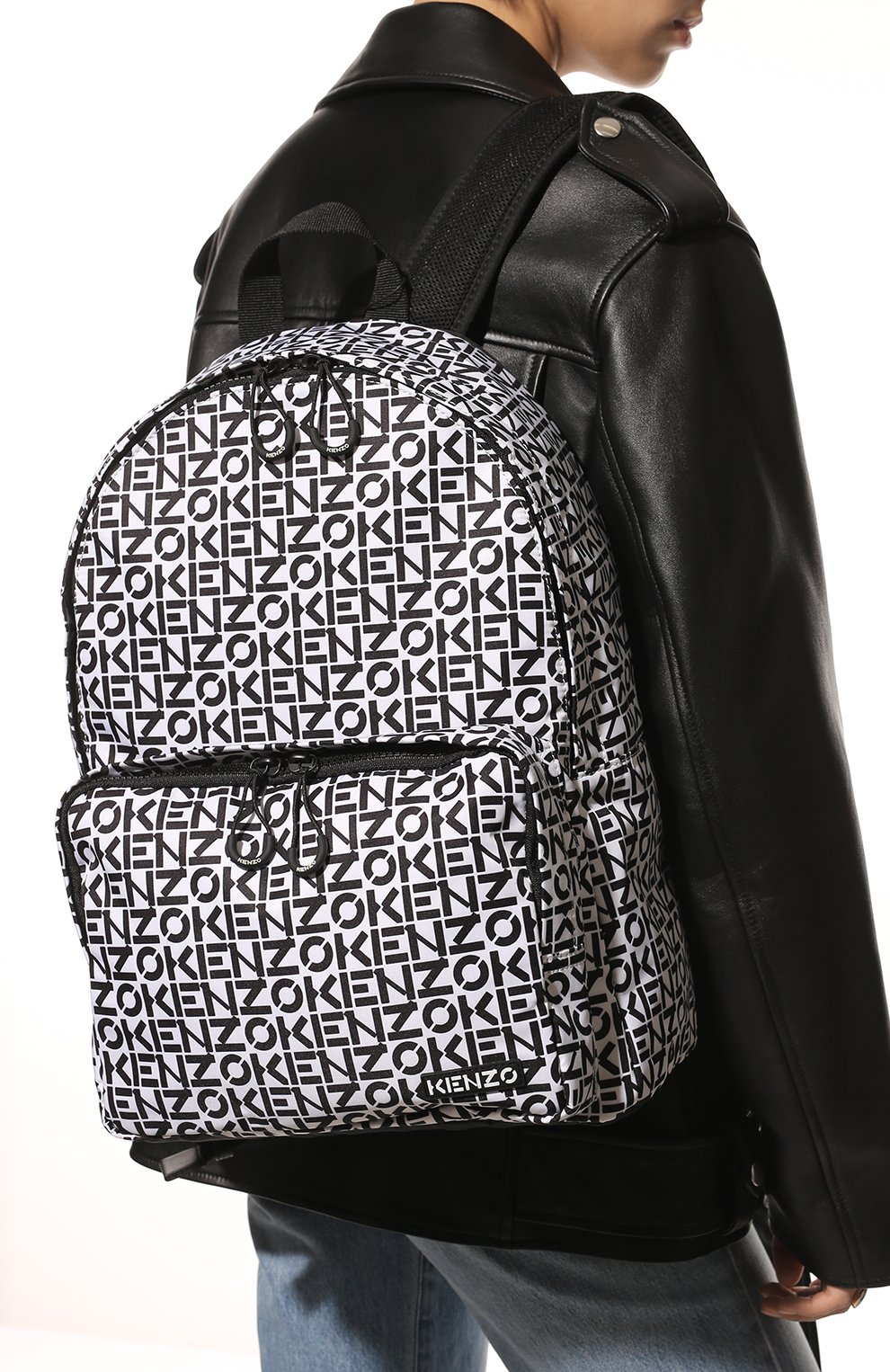 Рюкзак kenzo repeat KENZO черно-белого цвета по цене 24350 руб., арт. FB65SA213F36, фото 2 Рюкзак kenzo repeat KENZO, арт. FB65SA213F36, фото 2