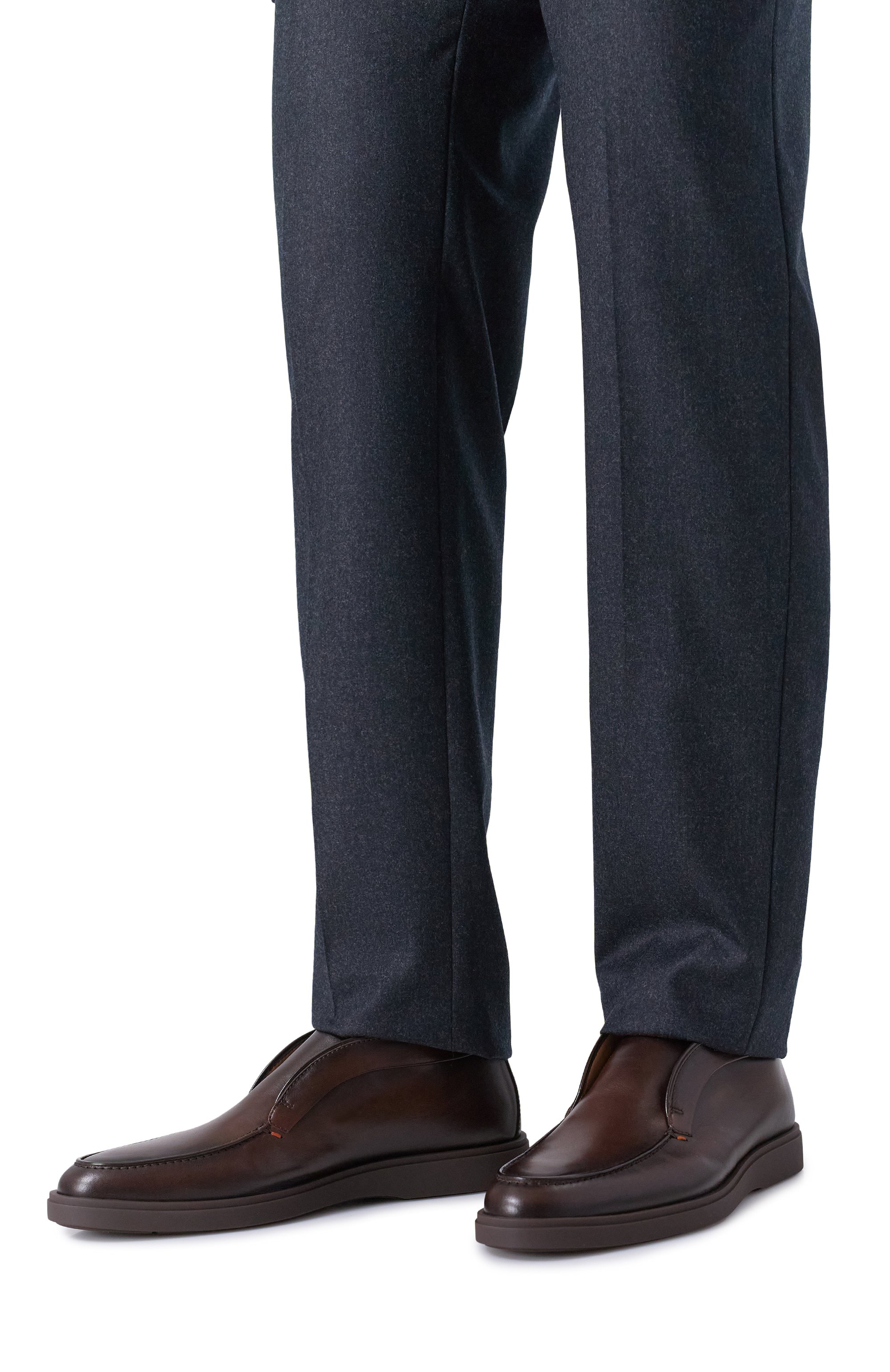 Кожаные ботинки detroit SANTONI темно-коричневого цвета по цене 106500 руб., арт. MGDG17823DKTGBYP, фото 3 Кожаные ботинки detroit SANTONI, арт. MGDG17823DKTGBYP, фото 3