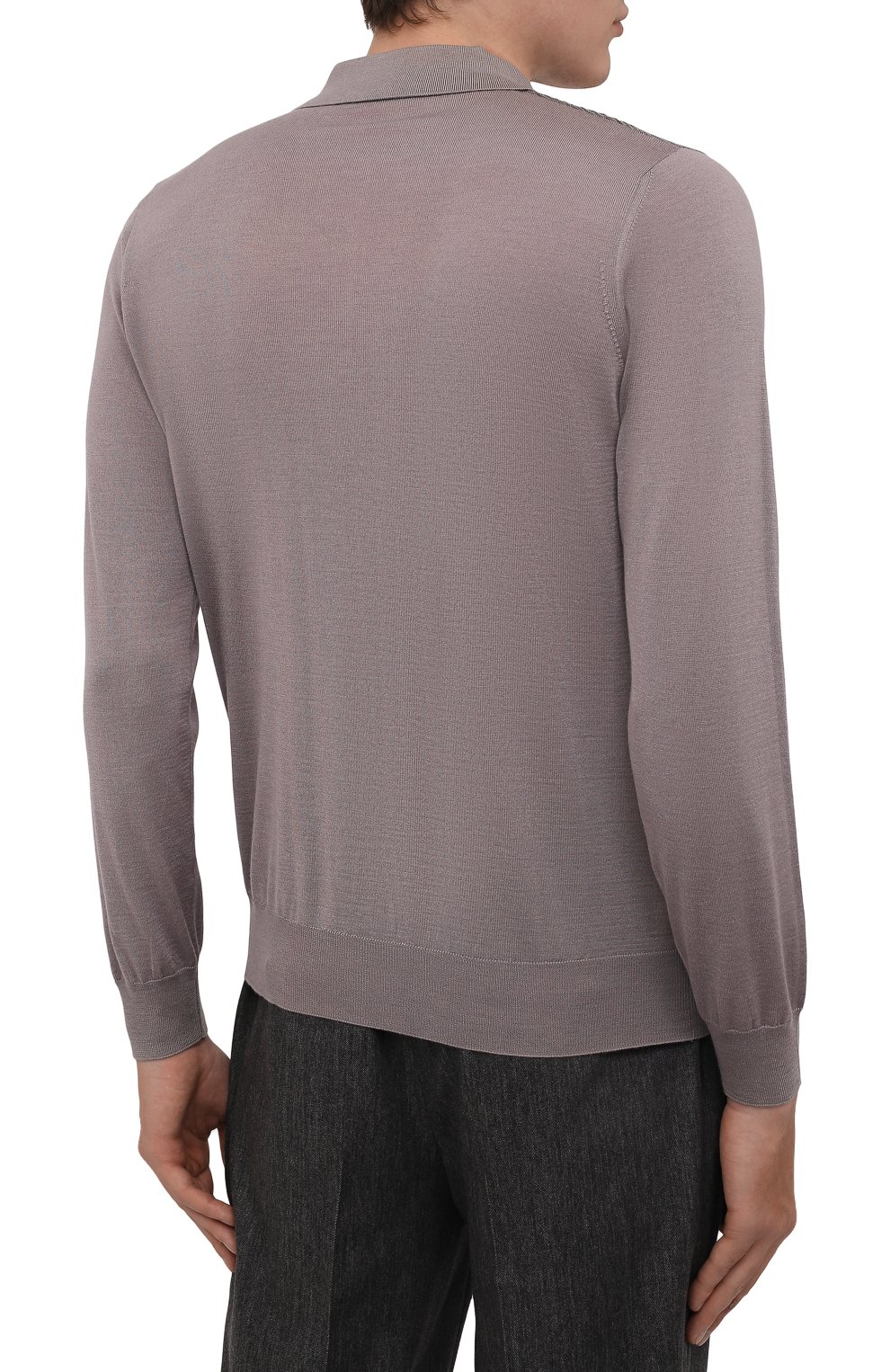 Поло с отделкой из кожи аллигатора ZILLI темно-бежевого цвета по цене 184000 руб., арт. MBW-PZ122-MISC1/ML01/AMIS, фото 4 Поло с отделкой из кожи аллигатора ZILLI, арт. MBW-PZ122-MISC1/ML01/AMIS, фото 4