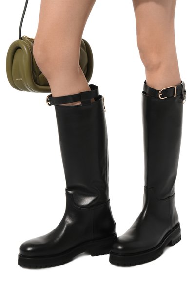 Кожаные сапоги DONDUP черного цвета по цене 84100 руб., арт. WS258/PL0457D XXXW, фото 3 Кожаные сапоги DONDUP, арт. WS258/PL0457D XXXW, фото 3