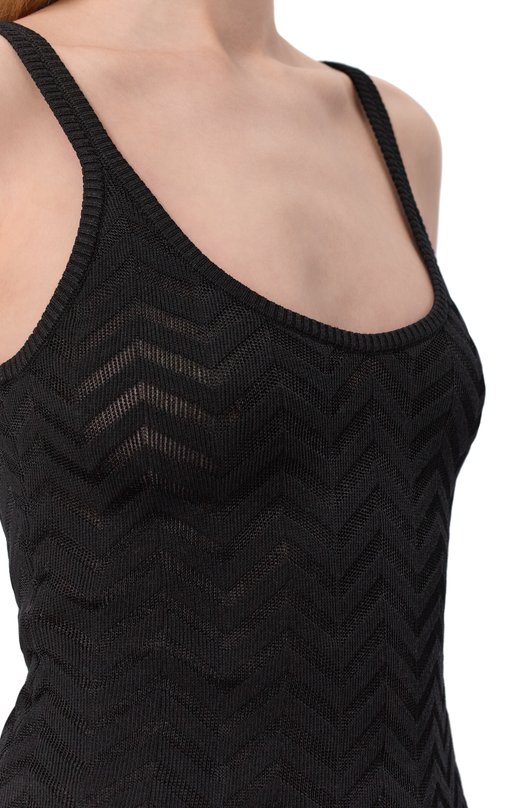 Топ из хлопка и вискозы Missoni DC26SK00/BK01H2 Чёрный  DC26SK00/BK01H2 Фото 5