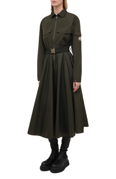 Платье MONCLER хаки цвета по цене 62750 руб., арт. F2-093-2G700-00-V0046, фото 3 Платье MONCLER, арт. F2-093-2G700-00-V0046, фото 3