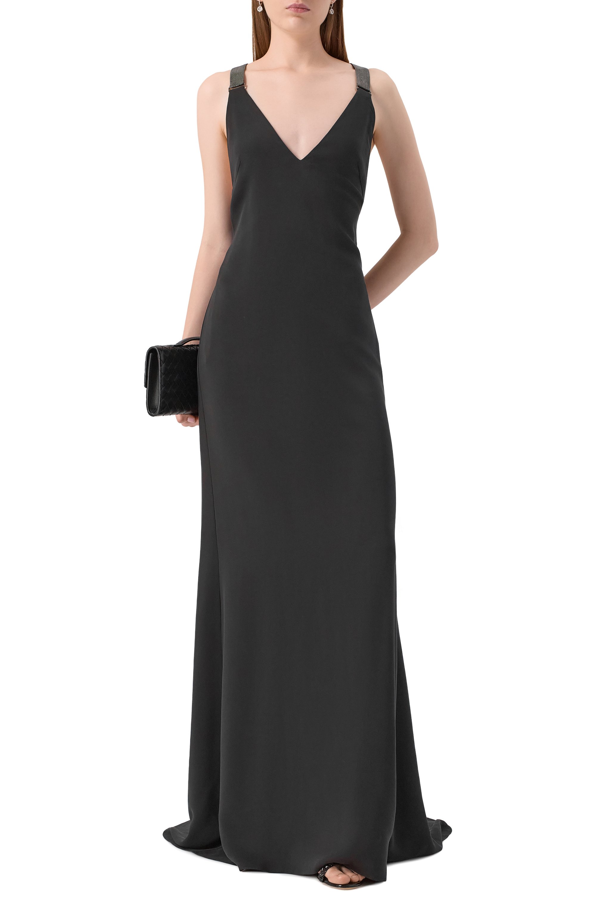 Платье из вискозы и шелка BRUNELLO CUCINELLI, арт. MG932AFS31, фото 2