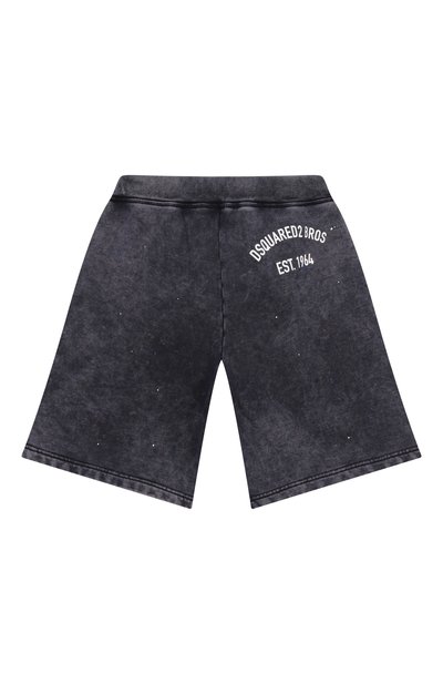 Хлопковые шорты DSQUARED2 темно-серого цвета по цене 22950 руб., арт. DQ3202/D0AG9, фото 2 Хлопковые шорты DSQUARED2, арт. DQ3202/D0AG9, фото 2