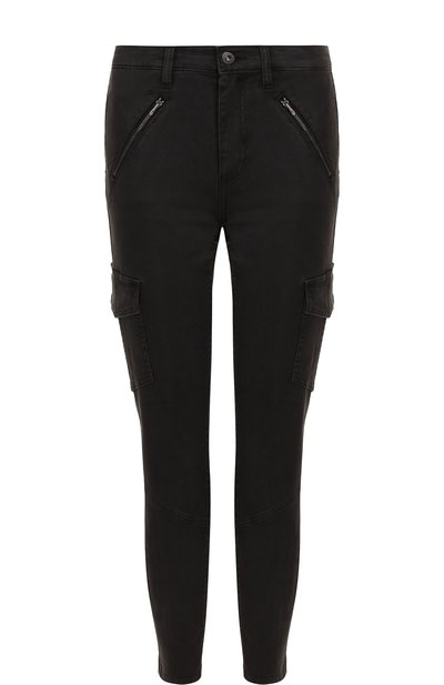 Укороченные джинсы с потертостями AG ADRIANO GOLDSCHMIED, арт. BES1785/SUL-BLK, фото 1