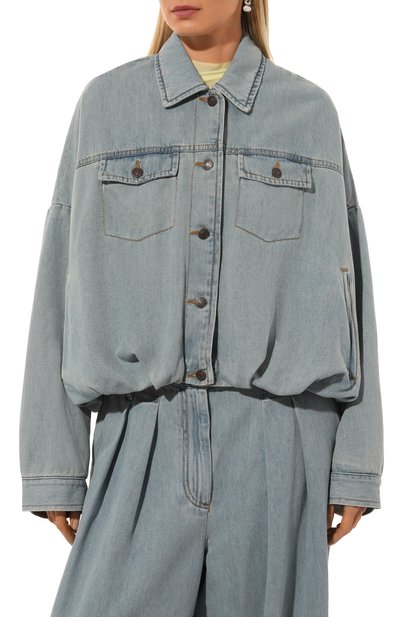 Джинсовая куртка DRIES VAN NOTEN голубого цвета по цене 72400 руб., арт. 242-010506-9378, фото 3 Джинсовая куртка DRIES VAN NOTEN, арт. 242-010506-9378, фото 3