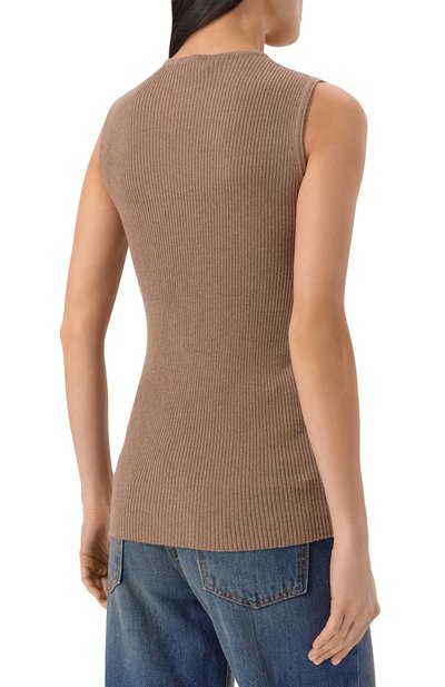 Шерстяной топ NOBLE&BRULEE бежевого цвета по цене 35000 руб., арт. NB421432, фото 4 Шерстяной топ NOBLE&BRULEE, арт. NB421432, фото 4
