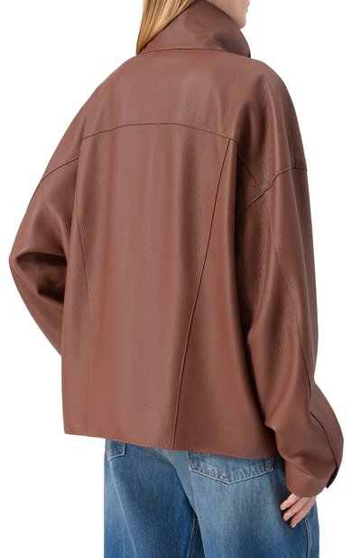 Кожаная куртка MASLOV коричневого цвета по цене 300300 руб., арт. Z017, фото 4 Кожаная куртка MASLOV, арт. Z017, фото 4