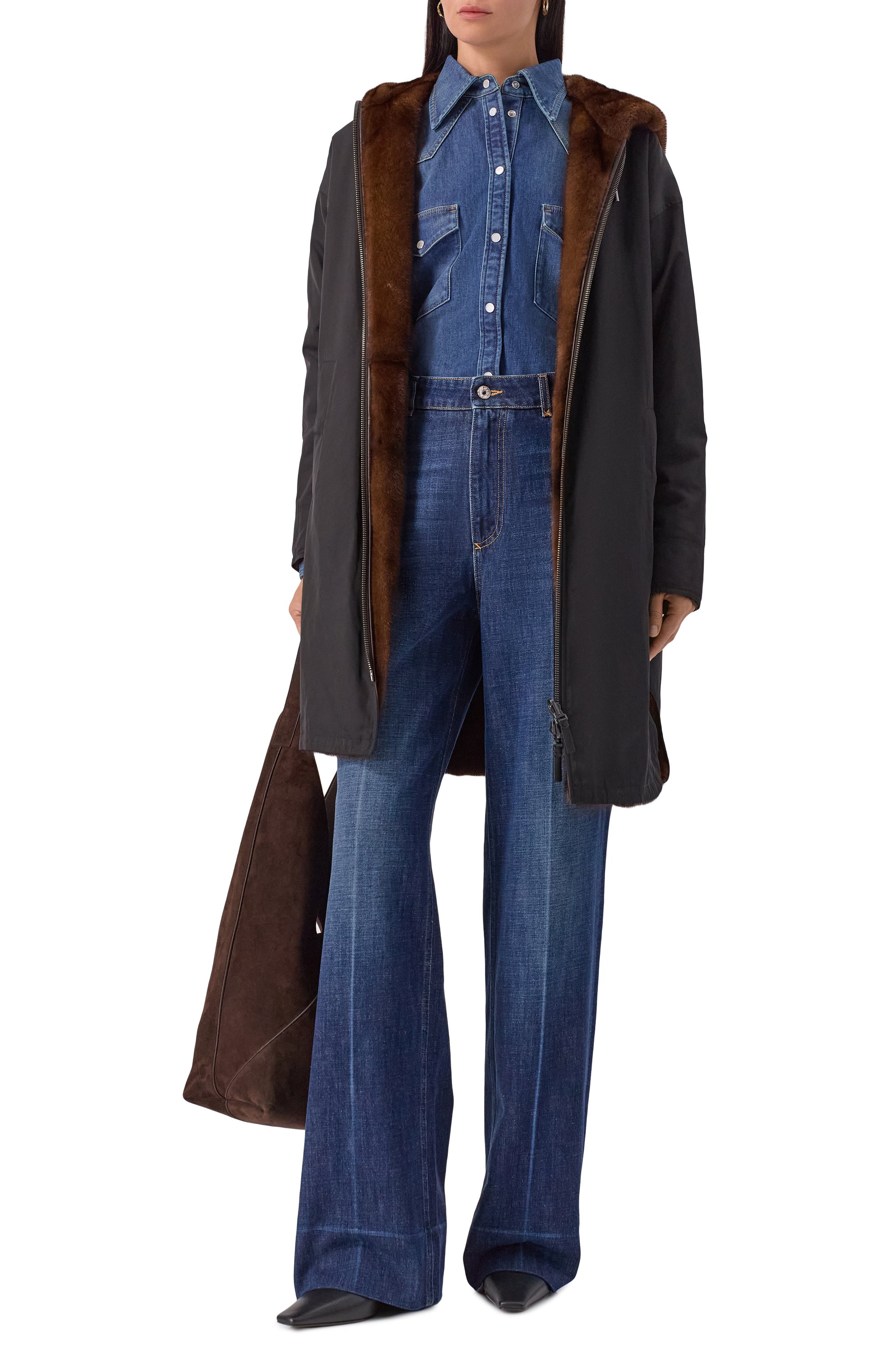 Двусторонняя парка с подкладкой из норки YVES SALOMON, арт. 24WFM06693A22X, фото 2