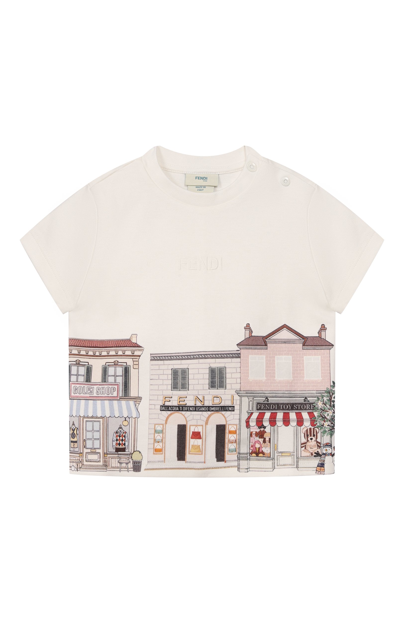 Хлопковая футболка FENDI, арт. BUI126/AVWL, фото 1