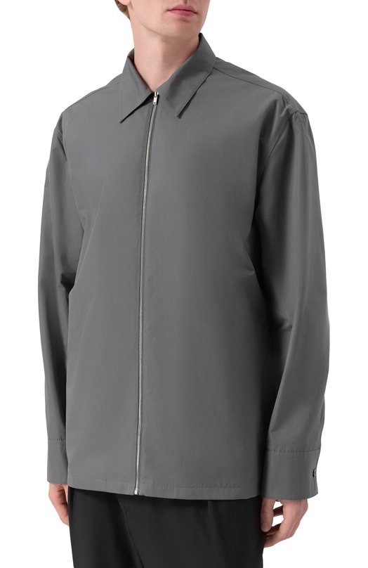 Хлопковая рубашка Jil Sander J22DL0249/J45002 Серый  J22DL0249/J45002 Фото 3