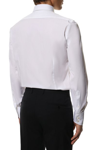 Хлопковая сорочка TOM FORD белого цвета по цене 59600 руб., арт. 5FT000/94S3JA, фото 4 Хлопковая сорочка TOM FORD, арт. 5FT000/94S3JA, фото 4