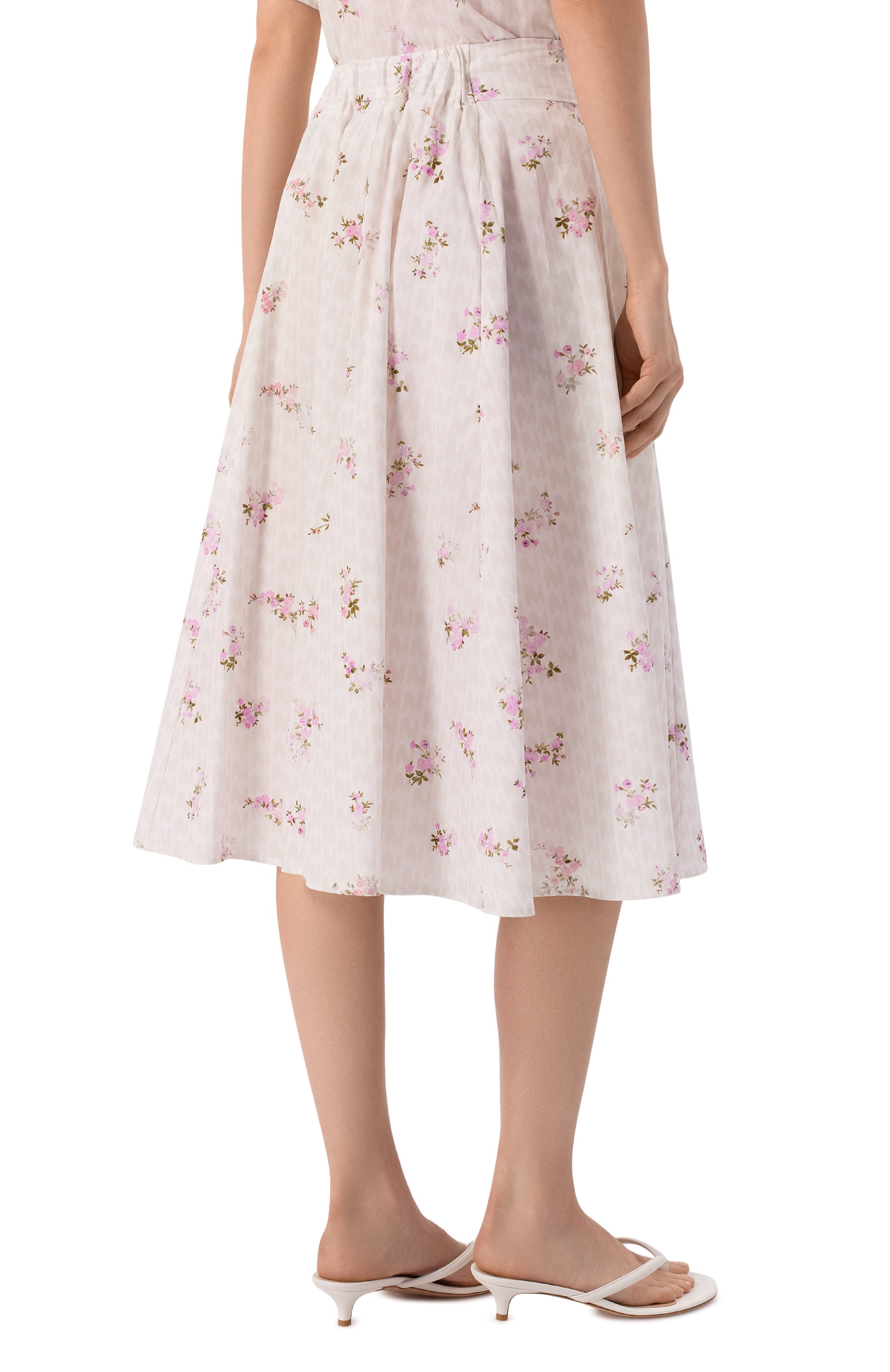 Хлопковая юбка MSGM белого цвета по цене 52000 руб., арт. 4041MDD19/267154, фото 4 Хлопковая юбка MSGM, арт. 4041MDD19/267154, фото 4