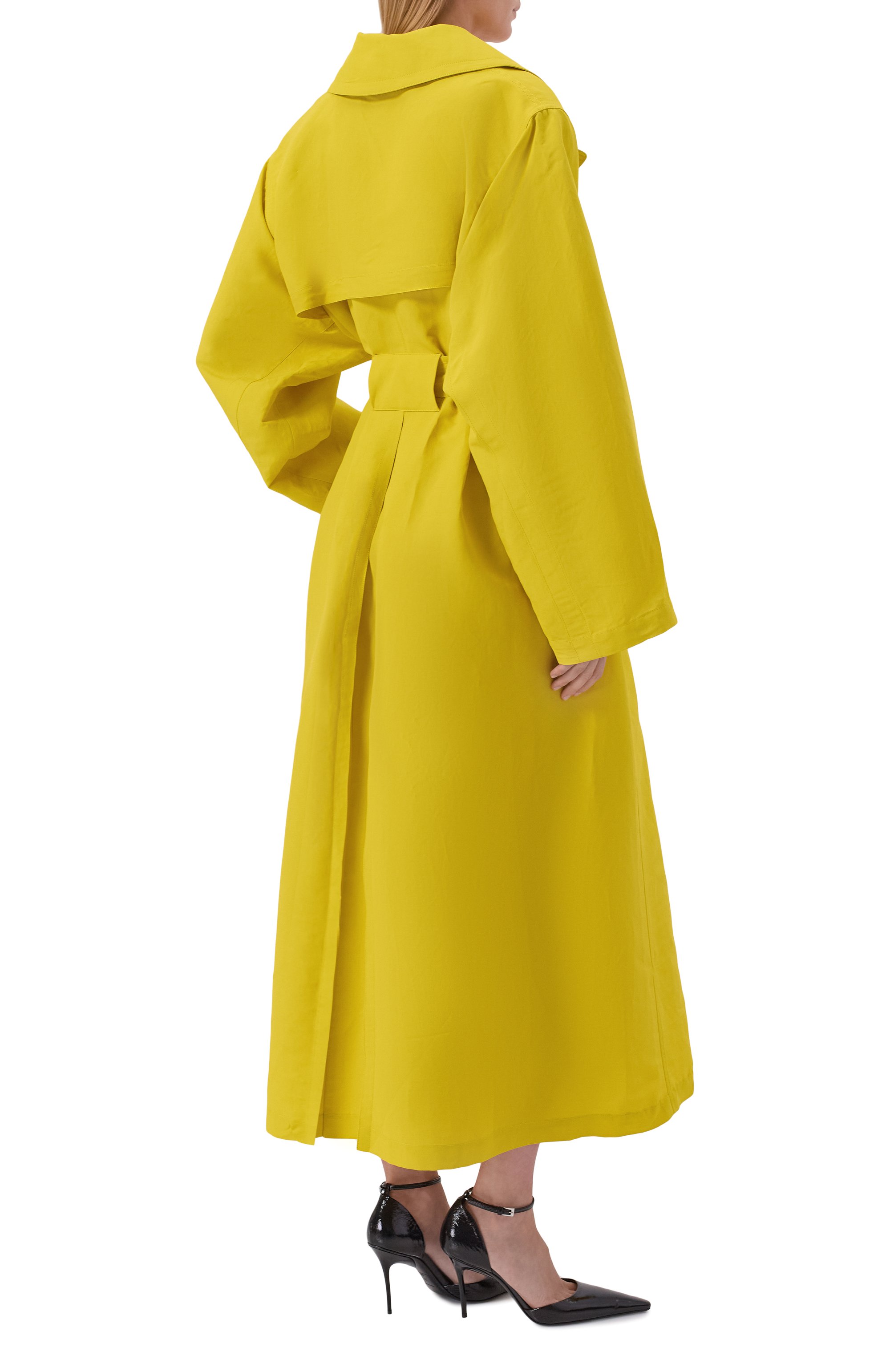Тренч ALAIA желтого цвета по цене 477500 руб., арт. AA9M1199W144C, фото 4 Тренч ALAIA, арт. AA9M1199W144C, фото 4
