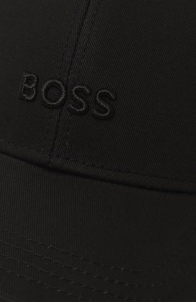 Хлопковая бейсболка BOSS черного цвета по цене 6795 руб., арт. 50519889, фото 3 Хлопковая бейсболка BOSS, арт. 50519889, фото 3