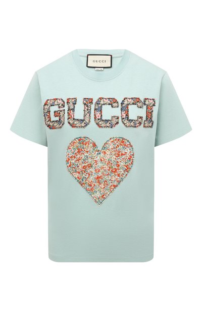 Женская хлопковая футболка GUCCI, арт. 580762 XJC0J