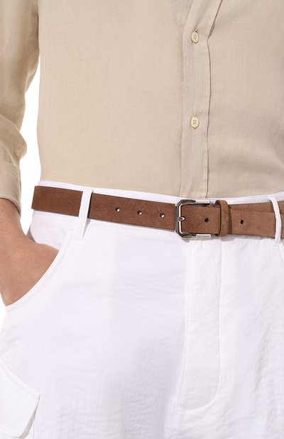 Кожаный ремень BRUNELLO CUCINELLI светло-коричневого цвета по цене 52250 руб., арт. MAUEN317, фото 2 Кожаный ремень BRUNELLO CUCINELLI, арт. MAUEN317, фото 2