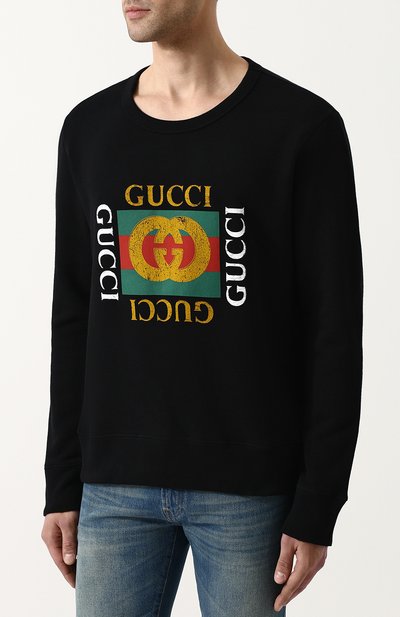 Хлопковый свитшот с логотипом бренда GUCCI, арт. 454569/X5J57, фото 3