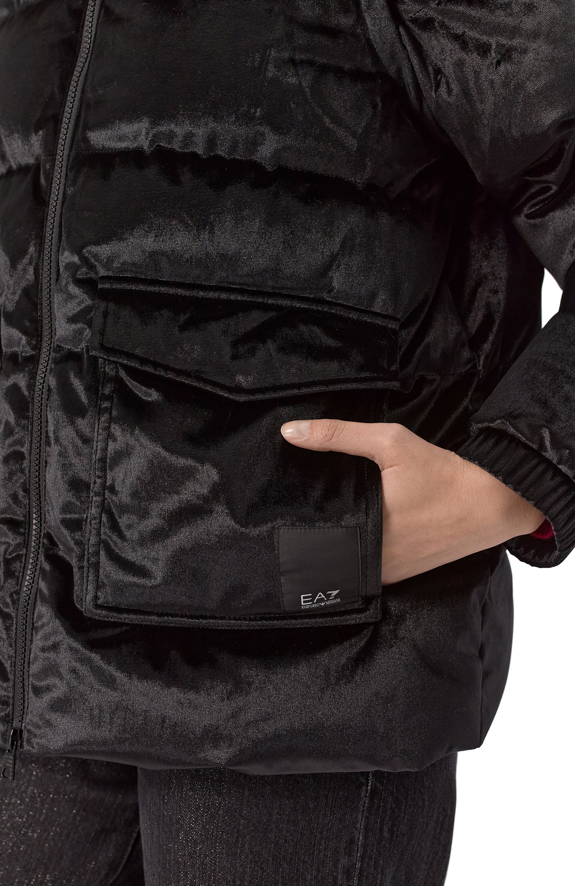 Бархатный пуховик EA7, арт. 6DTB06/TNGBZ, фото 5