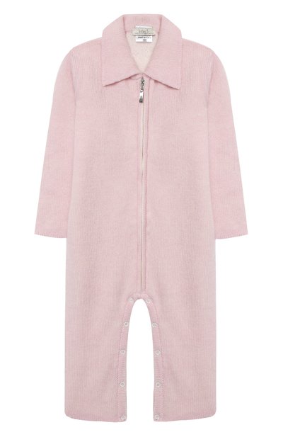 Кашемировый комбинезон BABY T розового цвета по цене 20750 руб., арт. 20AIC881TZ/1M-12M, фото 1 Кашемировый комбинезон BABY T, арт. 20AIC881TZ/1M-12M, фото 1