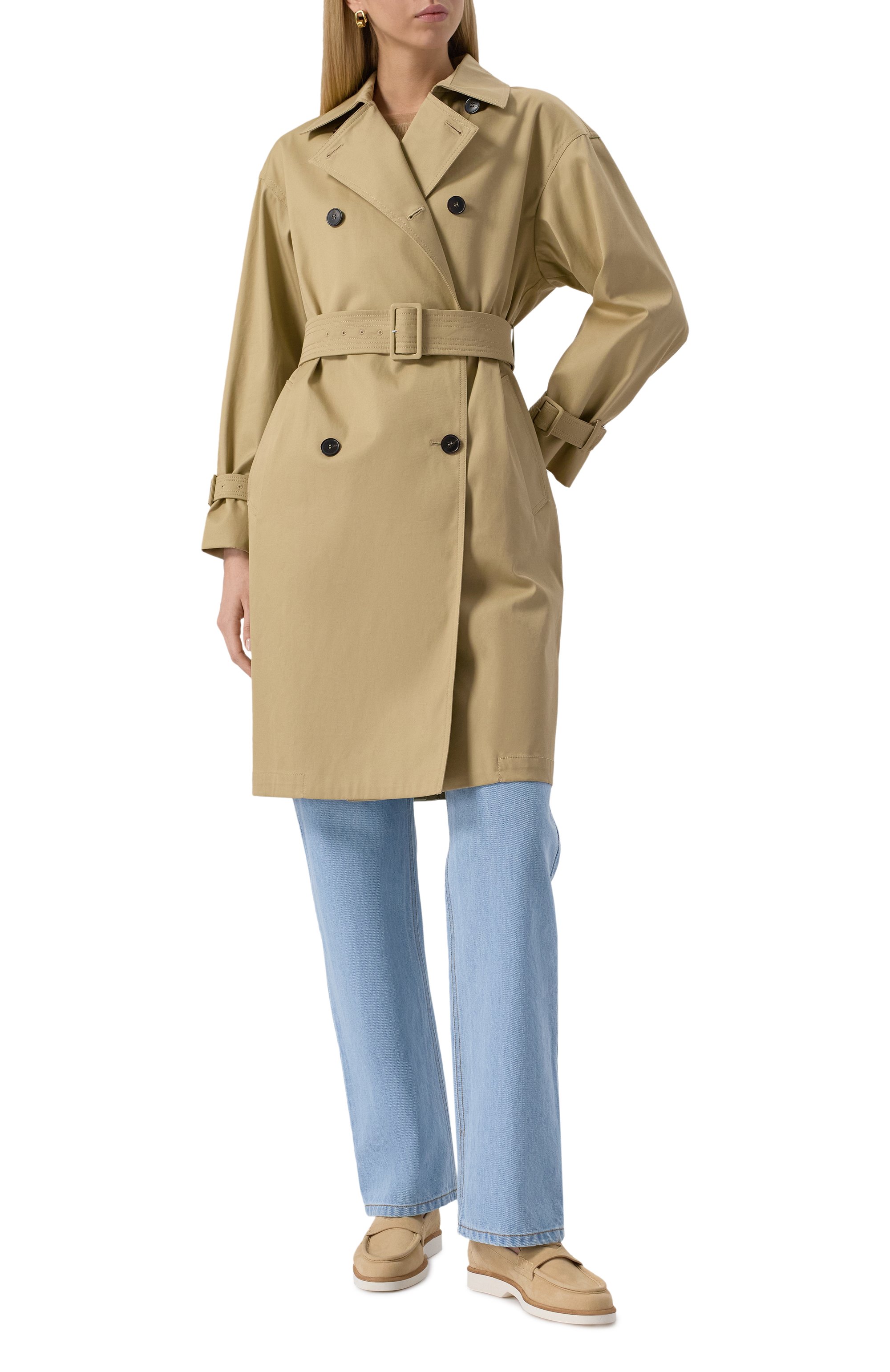 Хлопковый тренч MAX MARA STUDIO, арт. EBRIEN, фото 2