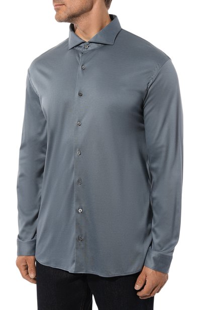 Хлопковая рубашка VAN LAACK голубого цвета по цене 29950 руб., арт. PER-LSF/180031/3XL, фото 3 Хлопковая рубашка VAN LAACK, арт. PER-LSF/180031/3XL, фото 3