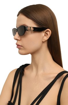 Женские солнцезащитные очки DIOR EYEWEAR черного цвета, арт. 30M0NTAIGNE S9U 10A0 | Фото 2 (Региональные ограничения белый список (Axapta Mercury): Не проставлено; Нос: Не проставлено; Материал: Пластик; Тип очков: С/з; Оптика Гендер: оптика-женское; Очки форма: Овальные)