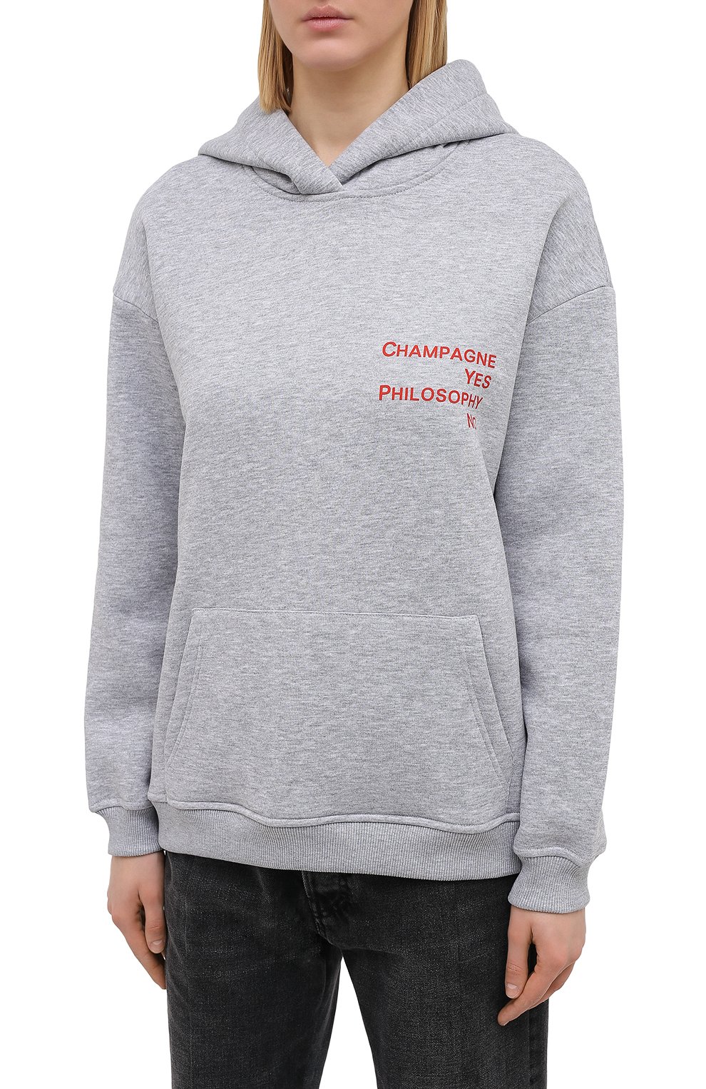 Хлопковое худи SEVEN LAB серого цвета по цене 11550 руб., арт. HW20-CYPN-P07 grey, фото 3 Хлопковое худи SEVEN LAB, арт. HW20-CYPN-P07 grey, фото 3