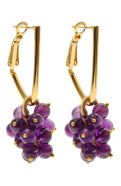Серьги CRYSTALLINE JEWELLERY фиолетового цвета по цене 11440 руб., арт. 377B, фото 3 Серьги CRYSTALLINE JEWELLERY, арт. 377B, фото 3