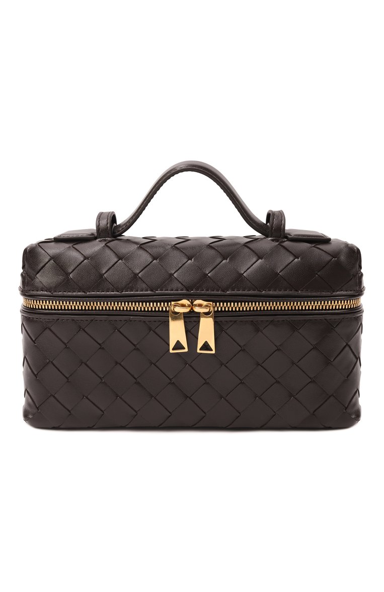 Женская сумка bang bang BOTTEGA VENETA темно-коричневого цвета, арт. 789109/V3IV1 | Фото 1 (Размер: small; Материал: Натуральная кожа; Автоматизация ТО: Проставлено; Ремень/цепочка: На ремешке; Автоматизация состава: Проставлено)