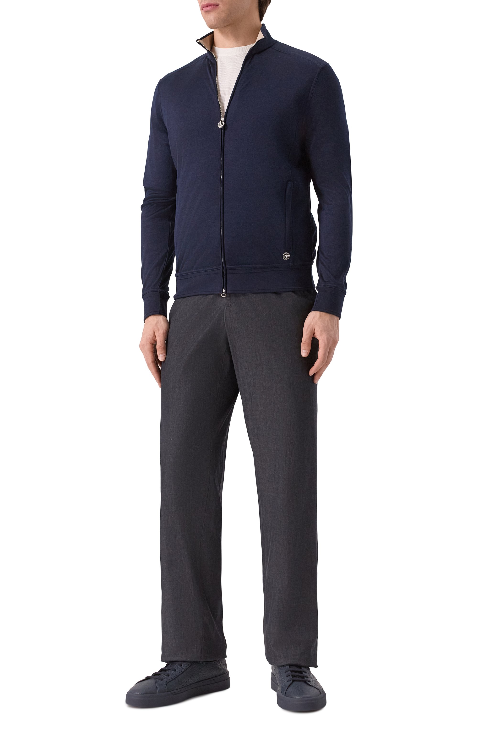 Кожаные кеды gloria SANTONI, арт. MBGG220630CNTMIA, фото 2