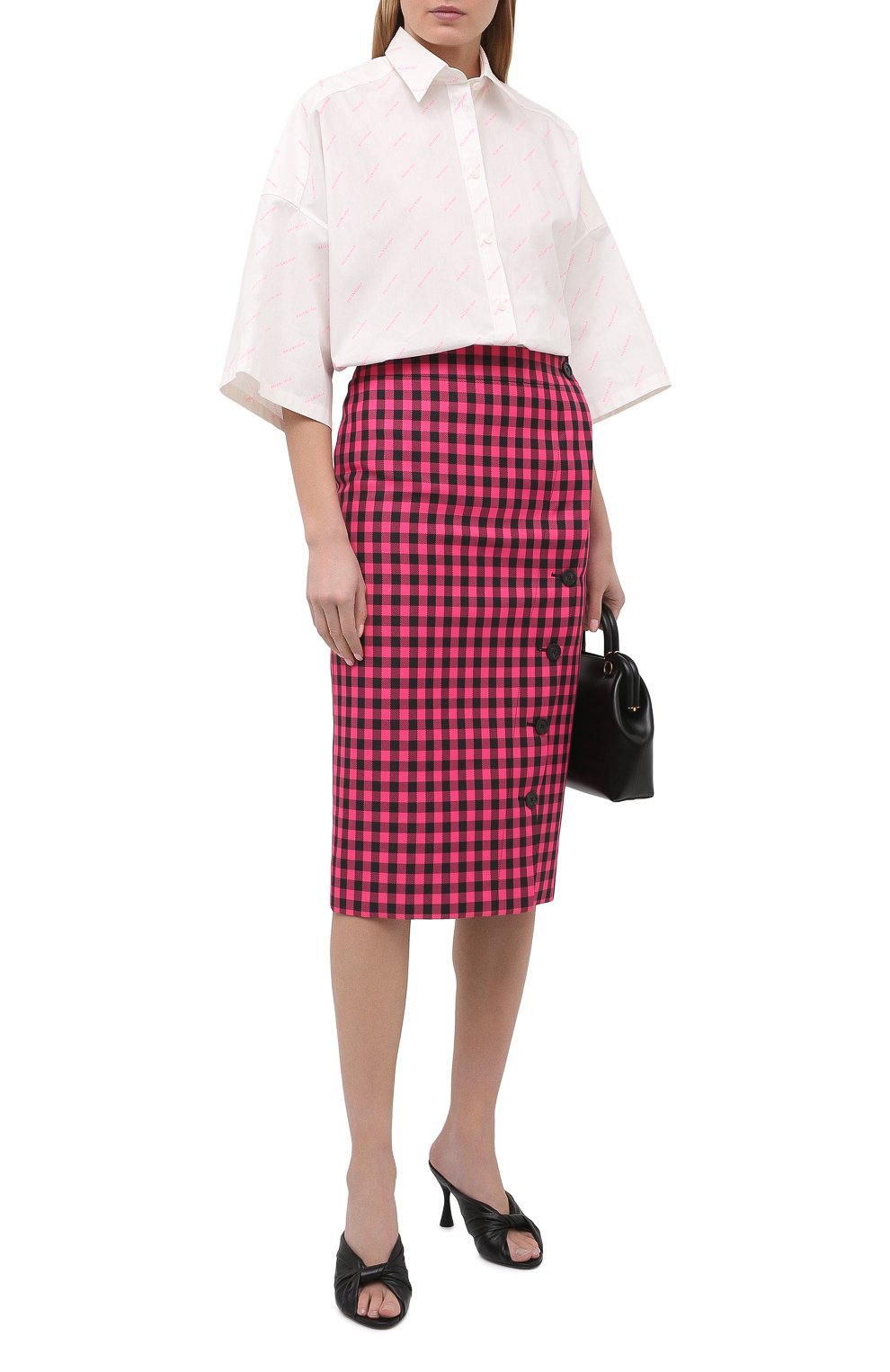 Хлопковая рубашка BALENCIAGA, арт. 595038/TBL96, фото 2