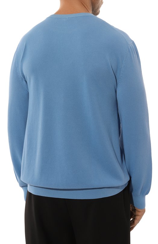 Хлопковый джемпер Paul&Shark 22411504/3XL-6XL Голубой  22411504/3XL-6XL Фото 4