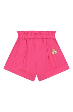 Детские хлопковые шорты MOSCHINO фуксия цвета, арт. HAQ018/LLA12/4-8 | Фото 1 (Материал внешний: Хлопок; Нос: Не проставлено; Случай: Повседневный; Тематический товар: Teddy Bear; Ростовка одежда: 4 года | 104 см, 5 лет | 110 см, 6 лет | 116 см, 8 лет | 128 см)
