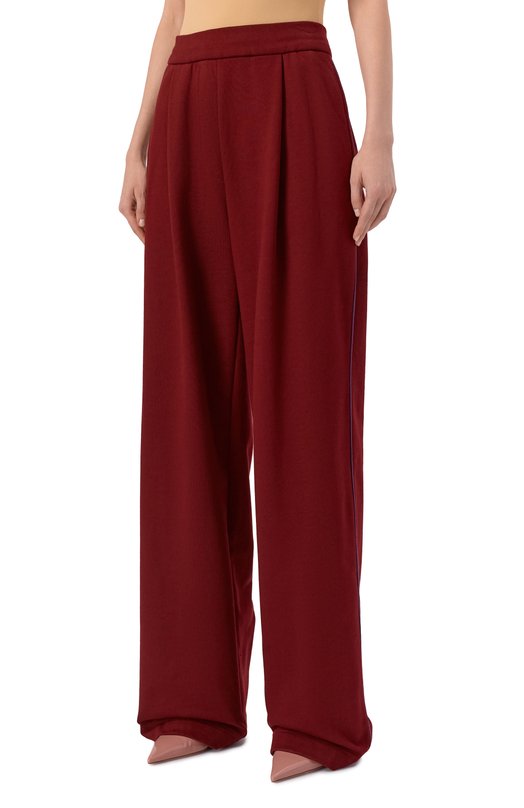 Хлопковые брюки Dries Van Noten 252-011138-2611 Бордовый  252-011138-2611 Фото 3