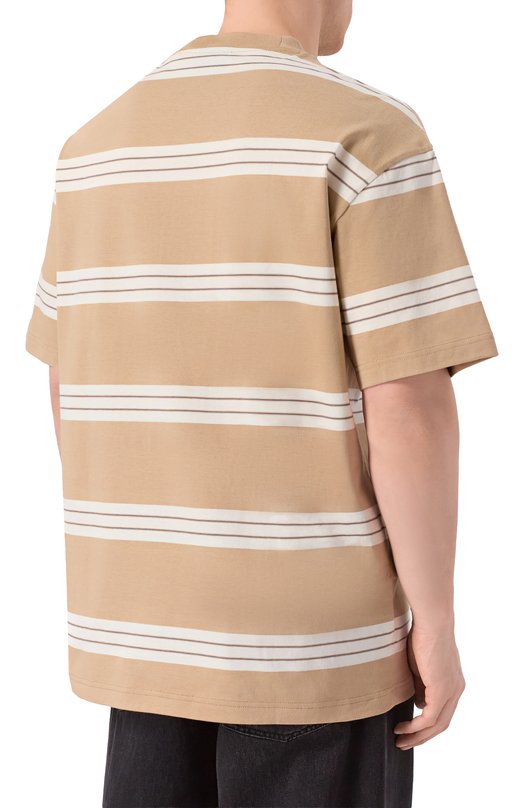 Хлопковая футболка HUGO Blue 50553511 Бежевый  50553511 Фото 4