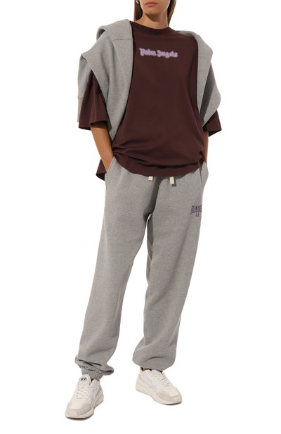 Хлопковая футболка PALM ANGELS, арт. PWAA023F24JER003, фото 2