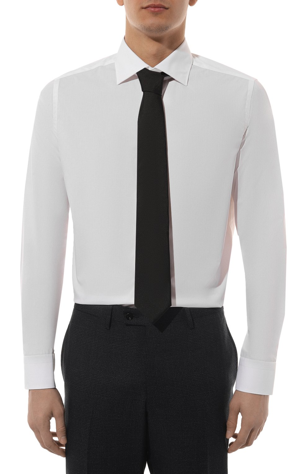 Хлопковая сорочка CANALI белого цвета по цене 23650 руб., арт. X98/GD03229, фото 3 Хлопковая сорочка CANALI, арт. X98/GD03229, фото 3