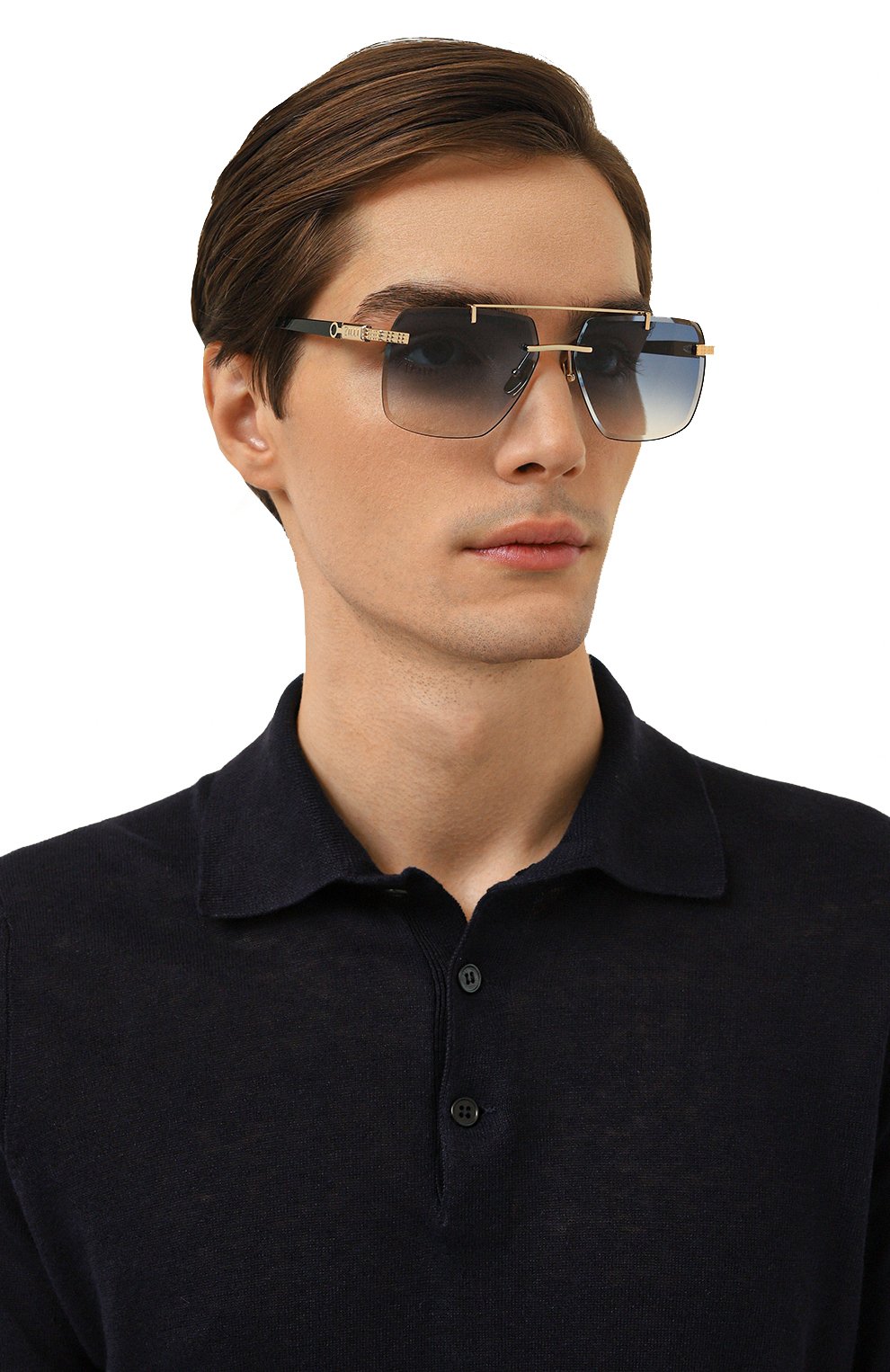 Солнцезащитные очки ZILLI синего цвета по цене 104000 руб., арт. ZI-65071 C01, фото 2 Солнцезащитные очки ZILLI, арт. ZI-65071 C01, фото 2