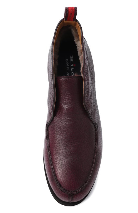 Кожаные ботинки Kiton USSA105N0012609 Бордовый  USSA105N0012609 Фото 6