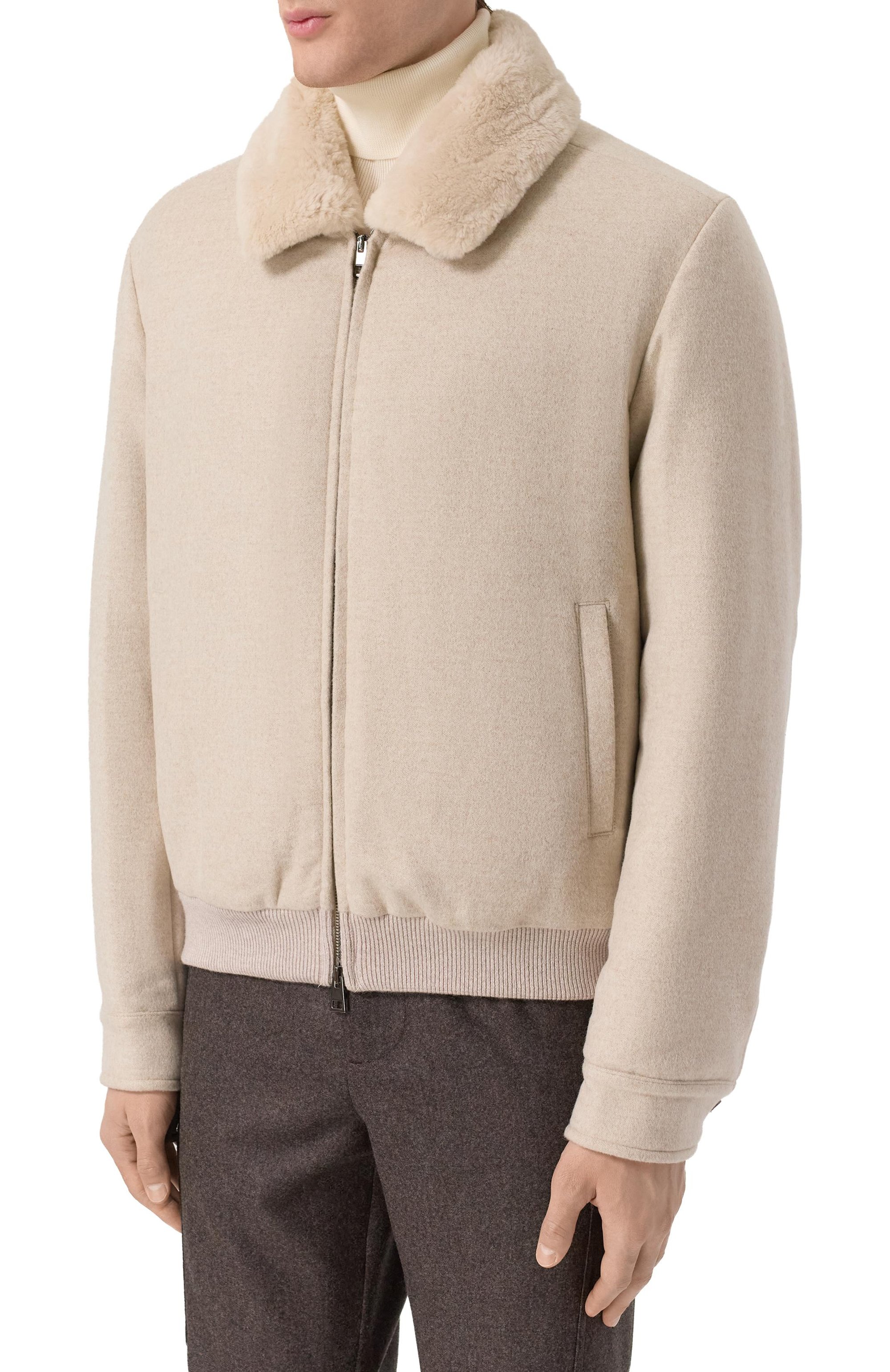 Бомбер с подкладкой из овчины ANDREA CAMPAGNA, арт. 25U029-DB1CNX/58-60, фото 3