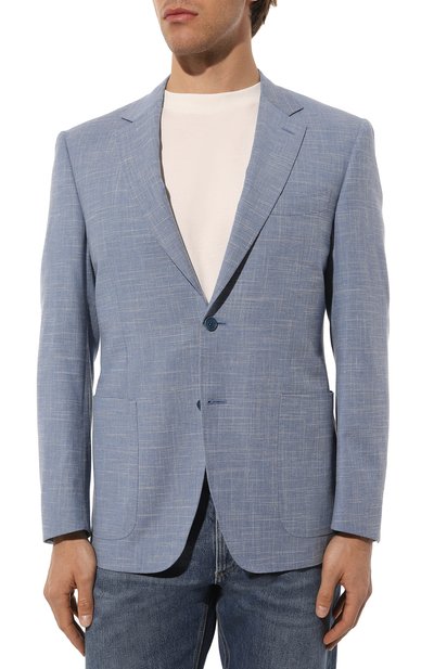 Пиджак из шерсти и хлопка CANALI, арт. 11288/FC04499, фото 3