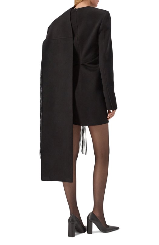 Шерстяное платье Sportmax EP0PEA Чёрный  EP0PEA Фото 3