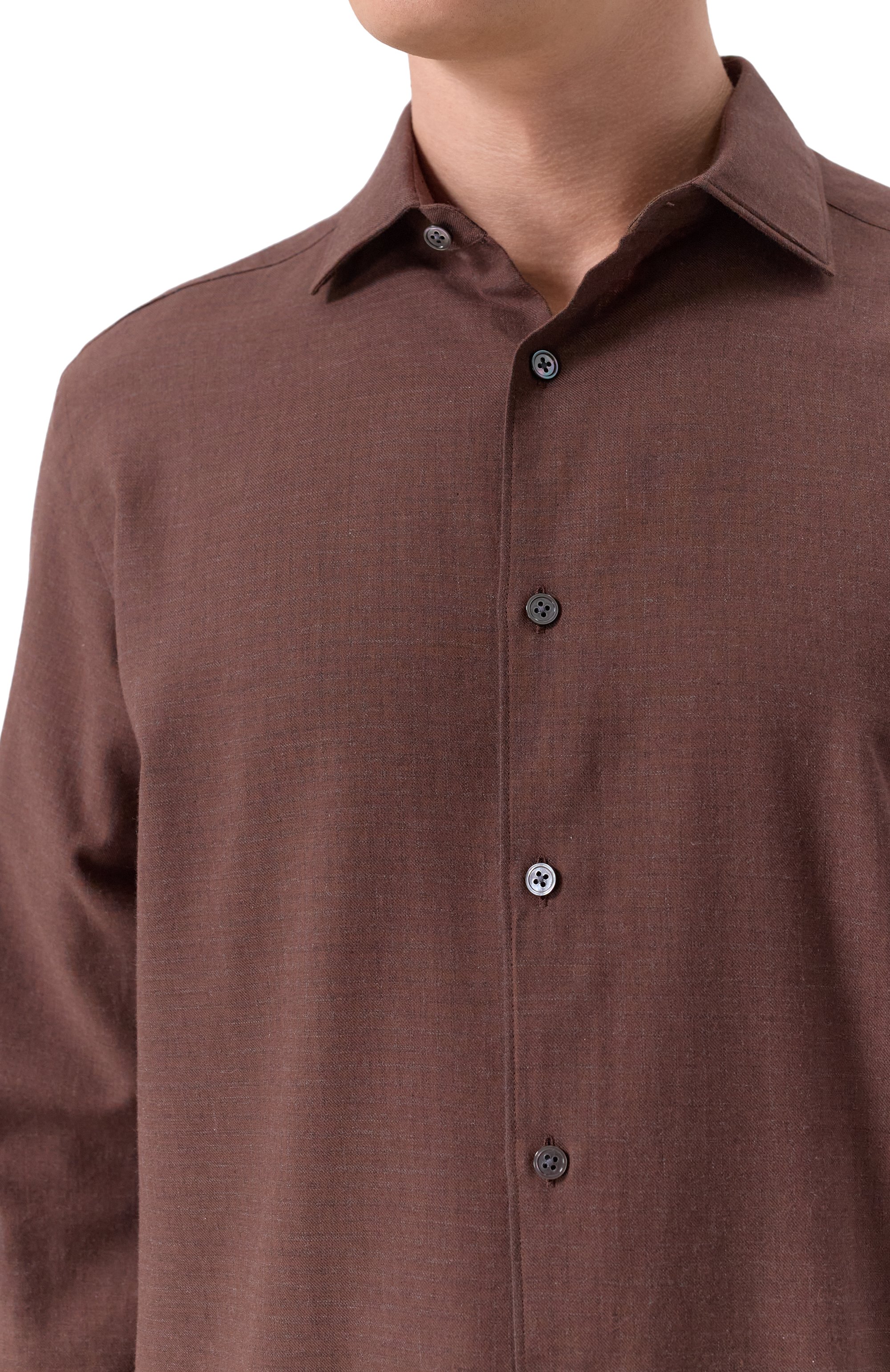 Рубашка из хлопка и кашемира ZEGNA, арт. SRF5/UEX45A8, фото 5